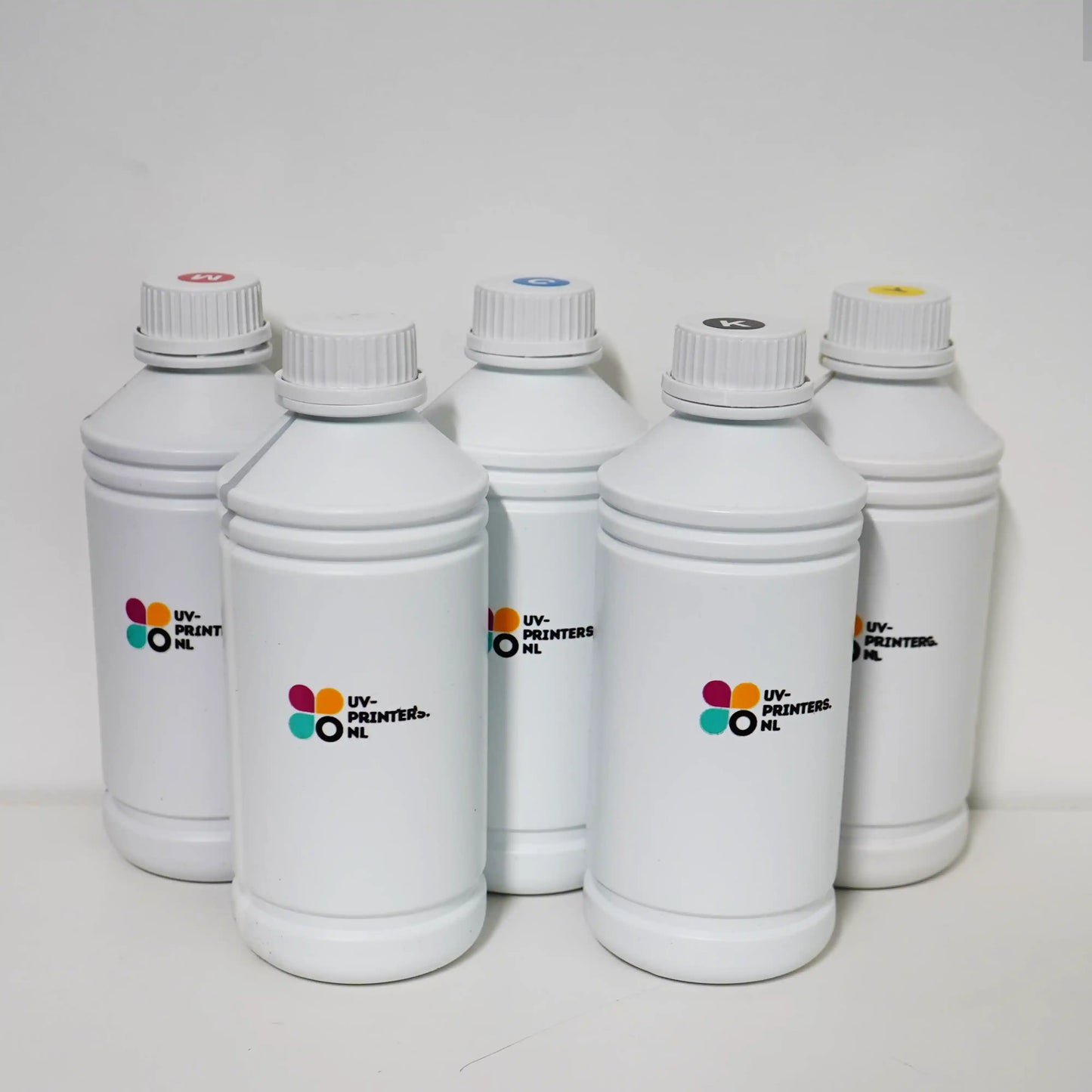 1 Set (5x 1000ml) DTF-Tinte für DTF-UV-Drucker (CMYK und W)