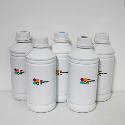 1 Set (5x 1000ml) DTF-Tinte für DTF-UV-Drucker (CMYK und W)