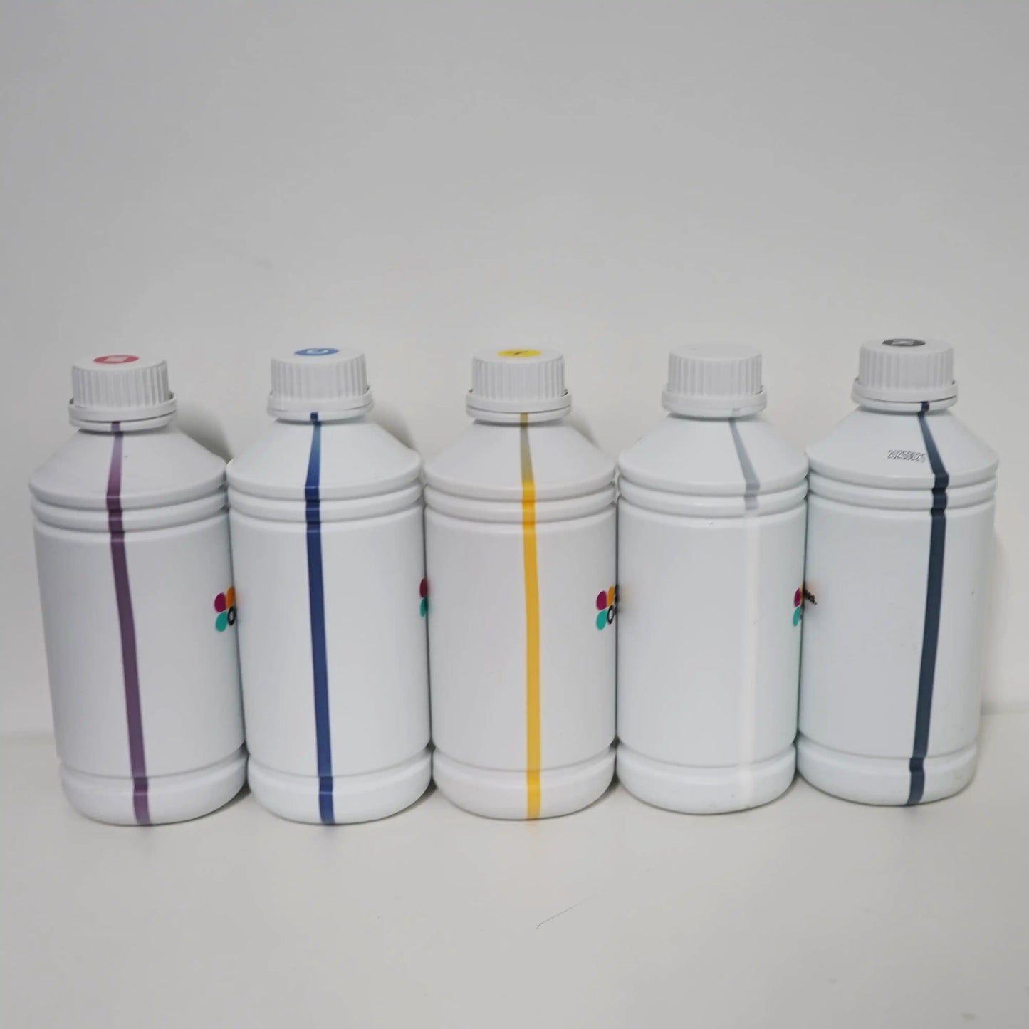 1 Set (5x 1000ml) DTF-Tinte für DTF-UV-Drucker (CMYK und W)